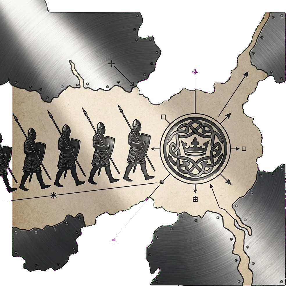 Legion marching toward the pool emblem